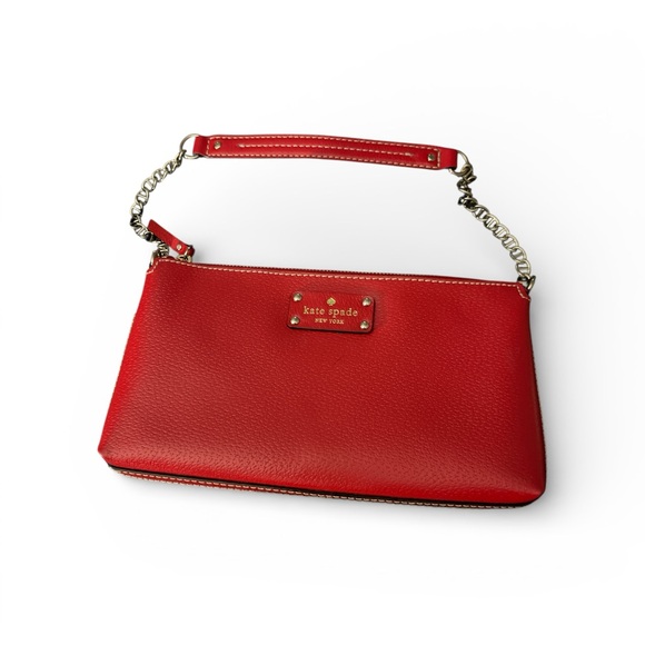 Kate Spade candy apple Red Chain Strap Clutch/ shoulder bag - Picture 2 of 6